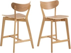 РОКСИ Естествен дъб - ДЪРВЕН ХОКЕР БАР СТОЛ 95 cm ЗА КУХНЯ ХОЛ РЕСТОРАНТ РЕТРО