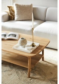 Масичка за кафе от масивен дъб в естествен цвят 70x110 cm Twig – The Beds