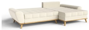 Кремав разтегателен ъглов диван (десен ъгъл) Balitco – Ropez