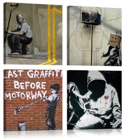 Печат върху платно - Banksy - Street Art 80x80