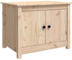 820926 vidaXL Кафе маса, 71x49x55 см, борово дърво масив