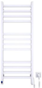 Радиатор за баня тип стълба с термостат AVANGARD 459W/230V 120,6cm IP44 бял, десен
