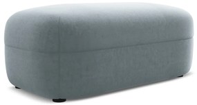 Светлосиня кадифена табуретка Moana – Makamii