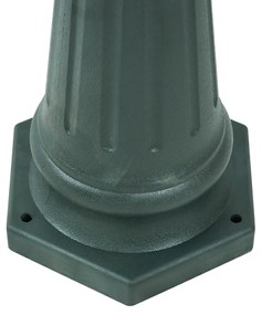 Класически външен фенер тъмнозелен 217 см 3 светлини IP44 - New Haven