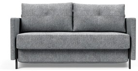 Сив разтегателен диван с подлакътници Twist Granite, 100 x 154 cm Cubed - Innovation