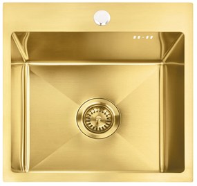 Стоманена мивка Leo 40 BRUSH GOLD