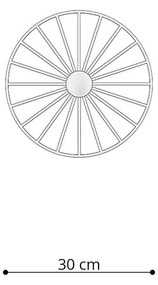 Черна лампа за таван ø 30 cm Soho - Sollux