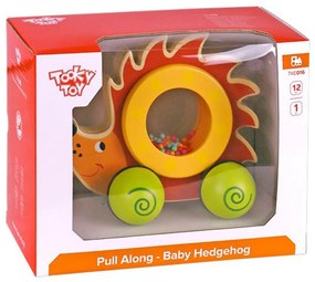 Tooky Toy - Дървена играчка за дърпане, Таралежче