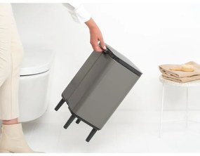 Кош за боклук Brabantia Bo Small Hi 1006648, 12 л, Плавно и безшумно отваряне, Сив