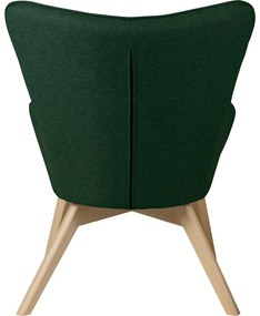 Тъмнозелен фотьойл с табуретка Niko – Ropez