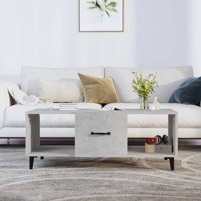 812703 vidaXL Кафе маса, бетонно сива, 102x50x40 см, инженерно дърво
