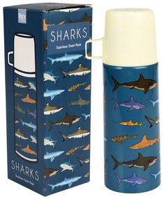 Син детски термос 350 ml Sharks – Rex London