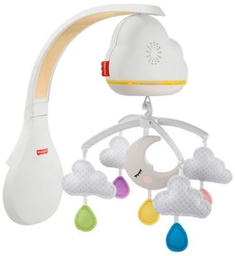 Музикална въртележка Fisher-Price Calming Clouds GRP99, Нощна лампа, Облачета, Бял