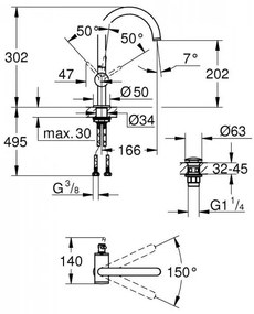 Смесител за мивка Grohe Atrio -Ashmi