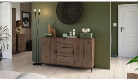 Скрин ЛАНА K-100 Елегантен Орех - СТОЯЩ ШКАФ С 4 ВРАТИ