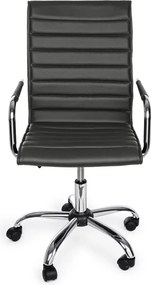 Тъмносив офис стол от имитация на кожа Perth – Yes Everyday