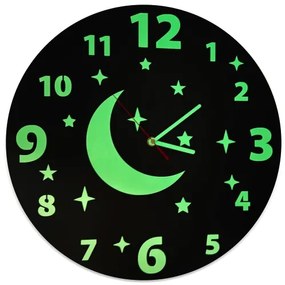 Осветен стенен часовник за детска стая Priemer: 40 cm