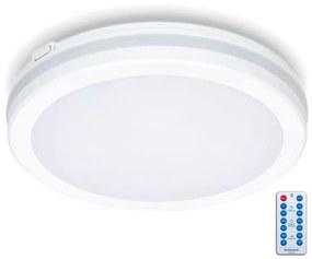 LED Плафон за баня със сензор LED/24W/230V Ø 30 см бял + д.у.