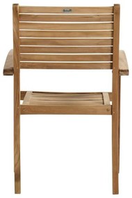 Градински стол от масивно дърво в естествен цвят Sunderland – Hartman