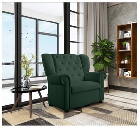 Зелено кадифено люлеещо се кресло Lillyse – Støraa