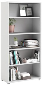 Бял модулен шкаф за книги 89x189 cm Prima - Tvilum