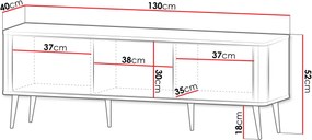 ТВ шкаф Marly Reg mini-Черен