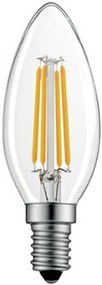 Лампа LED Filament E14 Candle 6.5W 4000K  (10 τεμάχια)