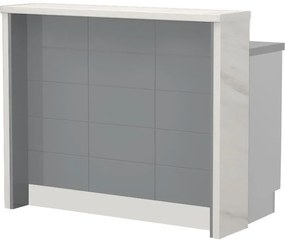 Островна кухненска пейка Hudson-Length: 120 cm.-Gray-White Marble
