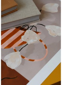 Постер 30x40 cm White Flowers in Striped Vase – Frankie Penwill – The Poster Club