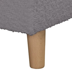 Тъмносива табуретка от плат букле Ariella - Ropez