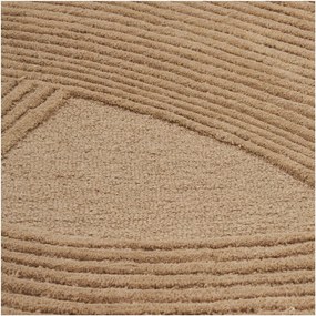 Ръчно изработен вълнен килим в тъмно естествен цвят 200x300 cm Pune – House Nordic