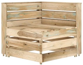 316201 vidaXL Градински палетен ъглов диван, импрегнирано борово дърво