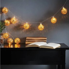 Eglo 411115 - LED гирлянда GLITTER 10xLED/2xAA 1,65m топло бяло