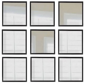 Стенни огледала в комплект от 9 бр. 24x24 cm - Wallity