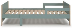 Детско легло в зелено-натурално с възможност за удължаване 90x140/190 cm Willi - Marckeric
