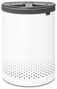 Кош за пране Brabantia Selector 1003787, 55 л, 2 отделения, Вентилационни отвори, Пълнене без отваряне, Бял