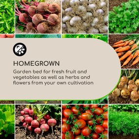 Blumfeldt Nova Grow, градинска леха, 195 x 91 x 100 см, WPC, дървен дизайн, бял