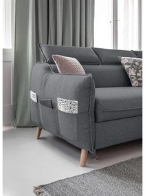 Тъмно сив ъглов разтегателен диван десен ъгъл Sweet Harmony - Miuform