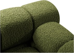 Зелен модул за диван от букле (десен ъгъл) Bellis – Micadoni Home