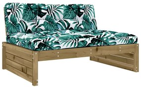 825764 vidaXL Среден диван, 120x80 см, импрегнирано борово дърво