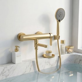 Смесител за вана Rea Arcos Brushed Gold