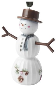 Порцеланова ръчно рисувана Коледна украса ø 4 cm Hammershøi Snowman – Kähler Design