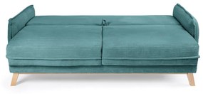 Тюркоазен велурен разтегателен диван 218 cm Tori - Bonami Selection