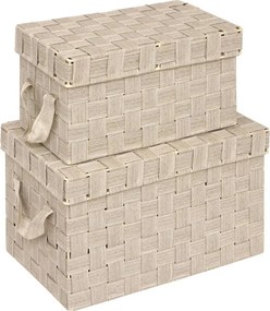 Сет кутии 5five Lise, Правоъгълни, 2 бр - Бежов