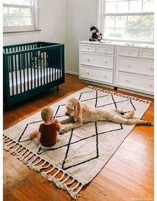 Кремав ръчно изработен памучен килим подходящ за пране 140x200 cm Bereber Beige – Lorena Canals