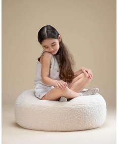 Кремав детски пуф от букле Round – Wigiwama