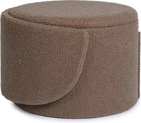 Кафяво-сива табуретка от прежда с примки от букле Anthea – Yes Everyday