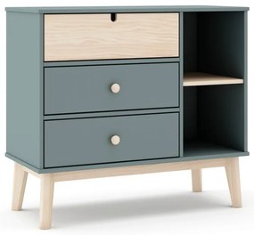 Детски скрин сиво-зелен 90x81x40 cm Estefania – Marckeric