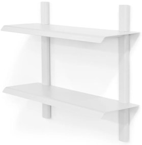Бял на няколко нива метален стенен рафт 60 cm Hola – Spinder Design