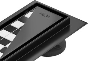 Mexen Flat 360° M13 въртящ се линеен отвод 2в1 90 см, черен - 1710090-40